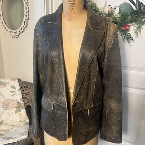 Vintage, Wilsons Brown leather blazer women’s large